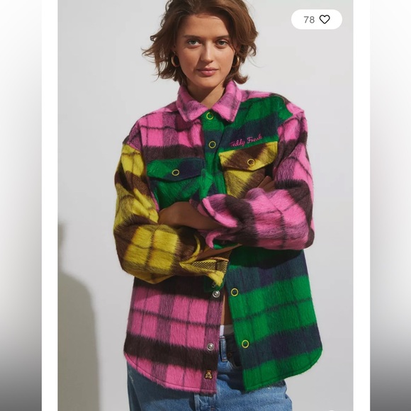 Beautiful Plaid Colorful Shacket - NWT . Never worn - Picture 2 of 12